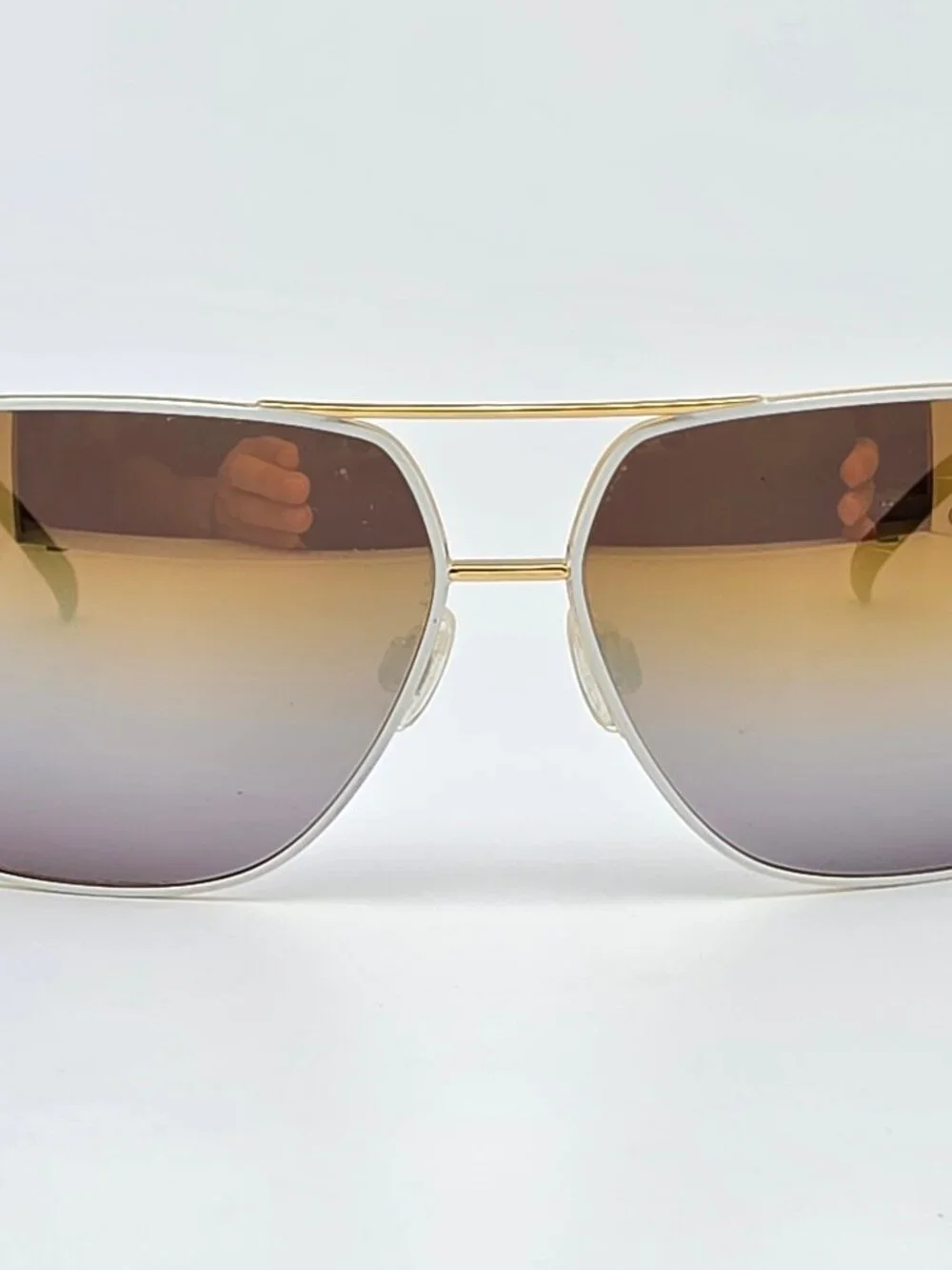 Maui Jim MJ778-05C Kami White Gold Frame Polarized Lens Aviator Sungalsses 62mm